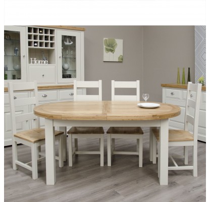 Deluxe Painted Oval Extending Dining Table